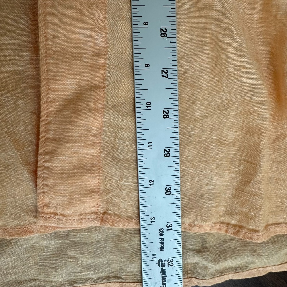 Tommy Bahama Relax Easy Breezer Shirt Orange Linen Long Sleeve Button Up Men 2XL - Picture 10 of 12